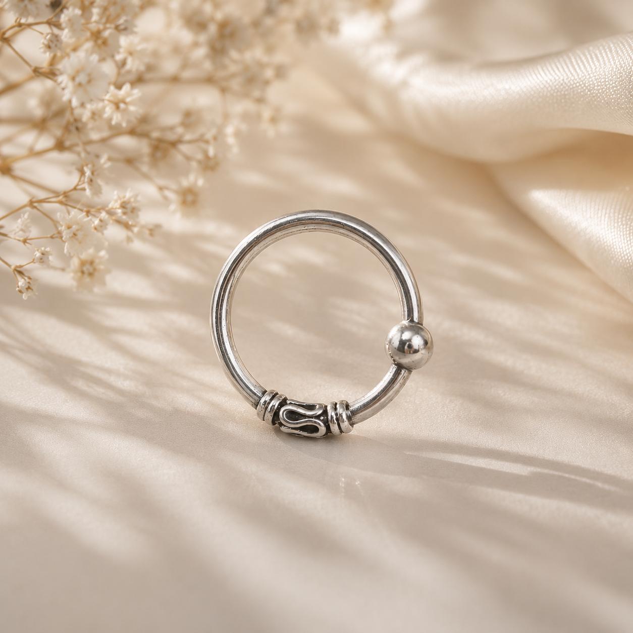 925 Sterling Silver Infinity Charm Open Nose Ring